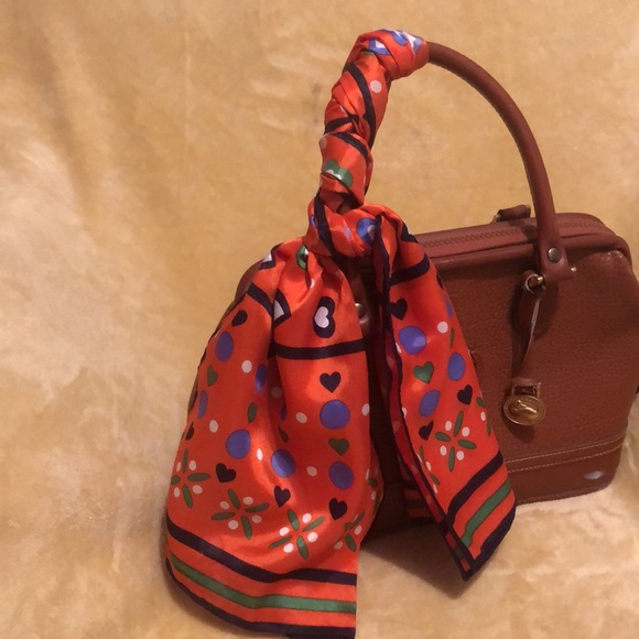 Heart Patterned Made in Japan 43” X 12” Rectangular Slim Scarf - Picture 4 of 10